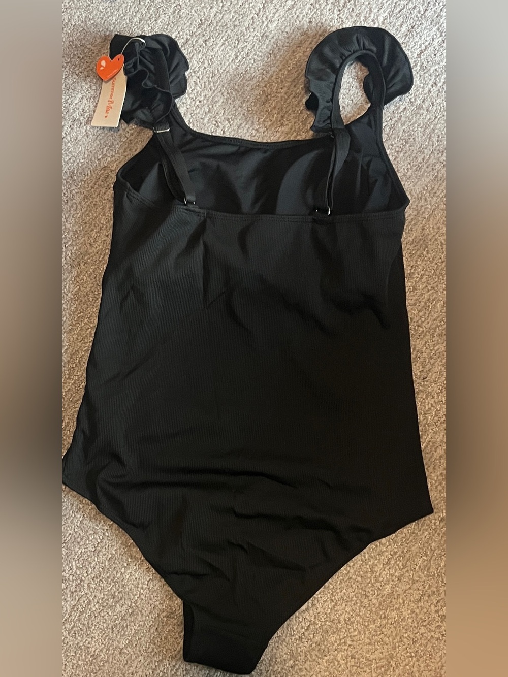 Ribbed Maternity One Piece Swimsuit Ruffle Wood Ear Bathing Suit 10. 2227/bb4-1 - Picture 8 of 8